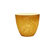 Light-Glow Chouettes Xyline Tasse, Porcelaine, Blanc, 7Â x 6.4Â x 7.2Â cm