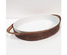 BYRMAY I Plat ovale L I Rotin