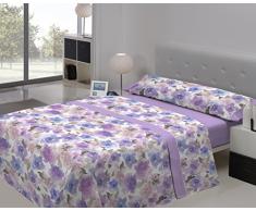 Gale Hayman Style Javier larrainzar Jeu de draps, algodÃ³n-poliÃ©ster, Violet, 205Â x 180Â x 3Â cm
