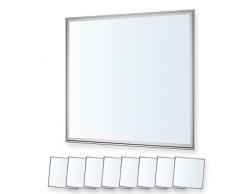 8x LEDVero 60x60 Panneau Ultraslim de LED - 36W, 3000lm, 6000K Plafonnier encastré avec clips de montage et transformateur EMV2016 - blanc froid
