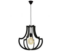 Homemania Lampe à suspension W45xd45xh90 cm gris foncé