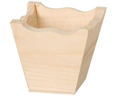 Artemio 14001042 Mini Vase en Bois à décorer-3.5cm x 3.5cm x 5cm, Multicolore, 4 x 4 x 5 cm