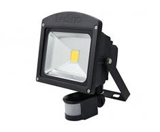Ledino 11120203001022 Projecteur LED dextÃ©rieur 20 W avec capteur Infrarouge Noir 20 W 1720 LM