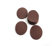 1buy3 Lot de 8 Dessous de Verre Ronds en Feutre Marron Ãpaisseur 5 mm