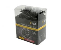 Lyyt Guirlande lumineuse à piles en plastique 120 LED WW Warm + Cool White