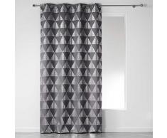 douceur dintérieur rideau a oeillets 140x260 cm polyester argent frosty anthracite