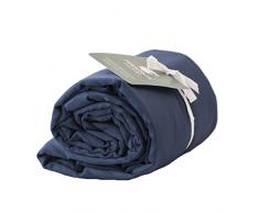 Moorish Idol - Satin de Coton Housse de Couette- 240cm x 220cm- Bleu Encre