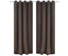 vidaXL 130371 Rideau occultant occultant occultant en Tissu Marron 135 x 245 cm