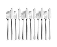 WMF 1158356336 Couvert à Poisson, Acier Inoxydable, Argent, 43,5 x 27 x 5 cm