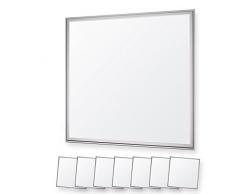 7x LEDVero 60x60 Panneau Ultraslim de LED dimmable - 36W, 3000lm, 4500K Plafonnier encastrÃ© avec clips de montage et transformateur EMV2016 dimmable - blanc neutre