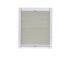 Sunl INES Store plissÃ© nid dabeille fabriquÃ© en Allemagne, occultant, Wohn-Guide Klemmfix Weisse Rail, 65Â x 150, Plastique, Gris, 65Â x 2.3Â x 150Â cm