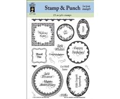 Hot Off The Press 6Â x Perforatrice de tampons et de 20,3Â cm en Acrylique, Feuille de Timbres Transparent