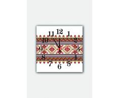 Bonamaison Horloge Murale en MDF, Multicolore, 30 x 30 cm