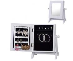 Dcasa Boîte à Bijoux Miroir Organisateur de Bijoux pour Armoire Rangement de décorations Festivales Articles pour la Maison Unisexe Adulte Multicolore (Multicolore) Unique
