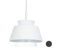 Relaxdays 10024679_49 suspendu, luminaire moderne, plafonnier salle à manger et autres, blanc, fer, verre, 22 x 30 x 30 cm