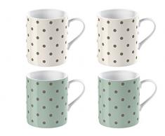 Katie Alice Cottage Flower Tasses Ã Espresso, Porcelaine, Beige, 4Â piÃ¨ces