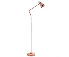 Versanora Passione 1 Lampadaire Rétro Bras Articulé Lampe De Sol Rose Dorée
