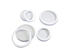 Marpa Jansen Lot de 10 boÃ®tes Ã Fromage Rondes pour lanternes Blanc Ã 10,9 cm