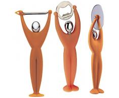 Bugatti 32-7089/ACOU Gym Set de 3 Ustensiles de Cuisine ABS/Acier Orange 25 x 22 x 7 cm