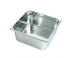 Decora Table en Acier Inoxydable Pan 1/2, 32Â x 26Â x 15Â cm, Argent