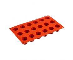 thermohauser 5000185186 Madelaine Tapis de cuisson en silicone Rouge 15 formes 4,4 x 3,4 cm