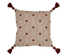 furn. Coussin Garni de Plumes de chia, Argile Rouge, 50 x 50cm