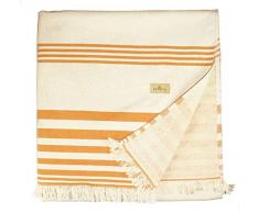 Ecoterry Serviette de Plage en Coton Bio, Couleur Naturelle, 100 x 160 cm