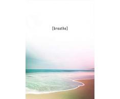 Legendarte PL-118 Tableau Rivages tranquilles. Impression Digitale sur Toile, cm. 50x70, Lienzo, Multicolor