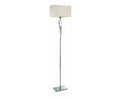 Firstlight Products Mansion Lampadaire, mÃ©tal, E27Â (Culot Ã vis Edison), abat-jour crÃ¨me