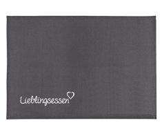 Out of the blue Torchon, Coton, Gris, 19Â x 13,4Â x 1,5Â cm