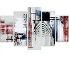 Legendarte PL-109 Tableau Eminent Specter. Impression Digitale sur Toile, Lienzo, Multicolor, cm. 150x100-5 Panneaux