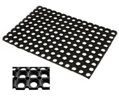 Giacomini & Gambarova Compos Tapis Rectangulaire, Caoutchouc, Noir, 50x100 cm