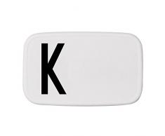 Design Letters Lunch Box Plastique Blanc/Noir 18 cm