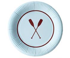 DELIGHT DEPARTMENT DD.01.13.2 Lot de 10 Assiettes en Carton Bleu 23 x 23 x 3 cm