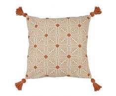 Fourn. Coussin Garni Polyester Chia, Corail, 50 x 50cm