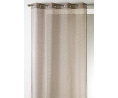 Homemaison 09443-8-AL Voilage Etamine/Polyester Taupe 1 x 140 cm
