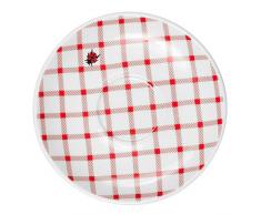 Feinkost KÃ¤fer 102731 Vaisselle, Porcelaine, Blanc/Rouge, 12 x 12 x 2 cm