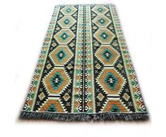 Damaskunst S 1-4-741 Tapis de Sol Style Oriental Motif Kilim 200 x 135 cm