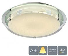 AUROLITE Plafonnier LED Moderne 12W Blanc Chaud 3000K 840LM Ã31,5 cm Abat-jour en Verre Idéal pour Salon, Chambre, Cuisine, Couloir, Ãdition 2018 (12)