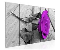 Tableau decoration murale Fleurs Roses 200 x 80 cm - XXL Impression sur Toile Salon Appartment 5 Parties - prÃªt Ã accrocher - 204455b