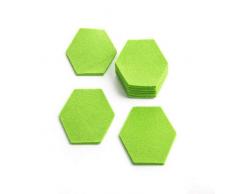 1buy3 Lot de 8 Dessous de Verre hexagonaux en Feutre Vert Pomme 5 mm dÃ©paisseur