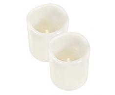 Rayher Hobby Bougie Pilier LED Blanc Chaud avec minuteur, Divers, crème, 1.02 x 0.52 x 0.62 cm