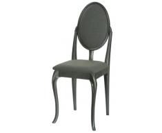 High Street Design Lot de 4 chaises de salle à manger en étain avec Cabriole et charbon de bois Tissu Coussins