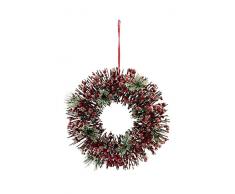 Villa dEste Home Tivoli Xmas Guirlande de Noël Petite, Plastique + Bois, Multicolore, 34 x 34 x 10 cm