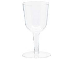 amscan Lot de 20Â Mini Verres Ã vin Transparent