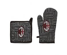 Milan 52601002111 Set Barbecue, Coton, Noir, 18 x 30 x 1 cm, 2 unités