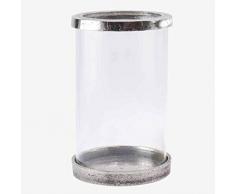 Better & Best 0243433 Photophore dÃ©coratif en mÃ©tal et Verre ArgentÃ©