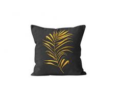 Soleil docre Gold Coussin, Polyester, Marron, 40 x 40 cm