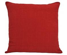 Hierba Barcelona almalinen Coussin décoratif Vainica Moderne 45x45x13 cm Rouge (Grenat)