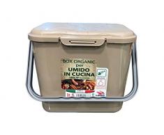 LEGA Alliage Poubelle Cuisine pour Organique, 5Â Lt, Multicolore, Taille Unique